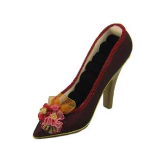 Victorian Style Shoe Ring Holder Display Red Elegant 6  