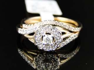   ROUND CUT DIAMOND ENGAGEMENT WEDDING BRIDAL RING SET 1/4 CT  