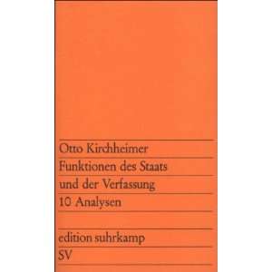   des Staats und der Verfassung  Otto Kirchheimer Bücher