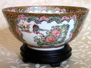 FAMILLE ROSE CHINESE BOWL HAND PAINTED FREE S&H IN USA!  