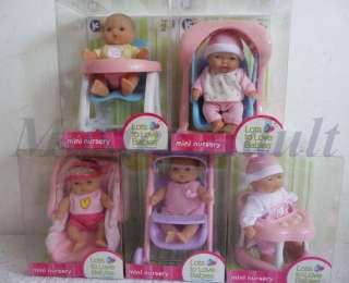 JC Toys BERENGUER Lots to Love Mini Nursery 5 x Dolls with Accessories 