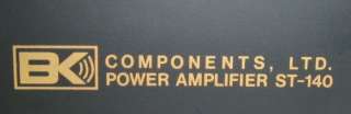 BK Components ST 140 Power Amplifier B K ST140 Amp  