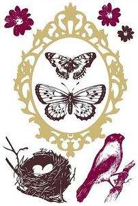 Prima 536350 WINGS 6 Piece Clear Stamp NEW  