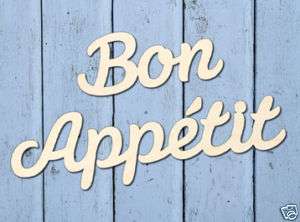 Bon Appétit Wooden Word Letters Kitchen Wall Door Sign  