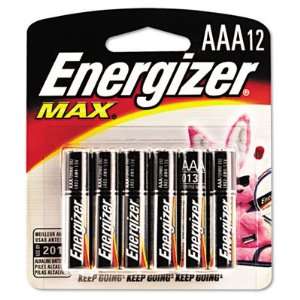  Energizer E92FP12   MAX Alkaline Batteries, AAA, 12 