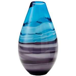 Tall Callie Turquoise and Purple Glass Vase:  Home 
