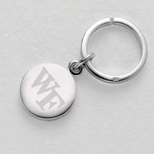   Forest University Sterling Silver Insignia Key Ring