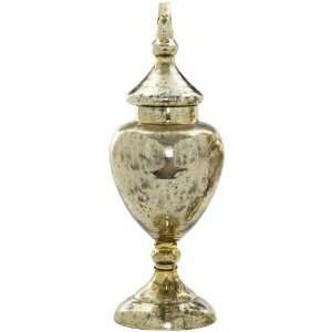  Kensington Collection Glass and Gold Urn