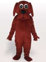 Brown Rooney Dog Short Plush Adult Mascot Costume