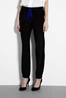 Sonia by Sonia Rykiel  Black Silk Drawstring Trousers by Sonia by 