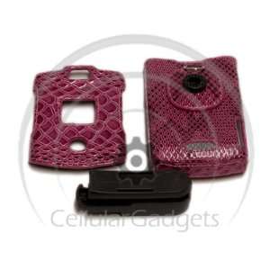 PREMIUM FUCHSIA SNAKE SKIN with BELT CLIP Faceplate / Case / Cover for 