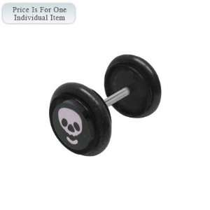   : Black Acrylic 16 Gauge Skull Logo Ear Plug   313858 22 BK: Jewelry