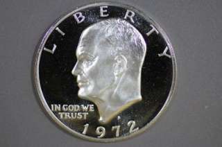 1972 S Proof Eisenhower Presidential Silver Dollar Coin  