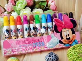 Minnie Mouse Water Color Pen Brush Marker 12 colours 36  