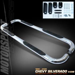 99 10 CHEVY SILVERADO GMC C/K EXTENDED CAB STAINLESS STEEL SIDE STEP 