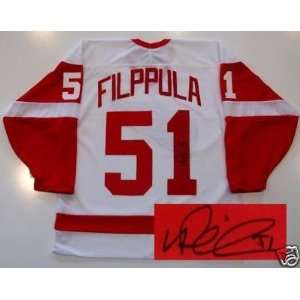   Filppula Signed Red Wings 2009 Cup Jersey Coa 