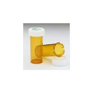 Plastic Amber Vials   Child Resistant Cap, 16 Drams   Model 82545 
