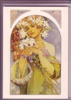 ALPHONSE MUCHA Boxed Notecards Greeting Cards FLOWERS  