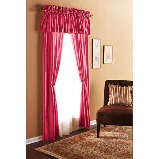   Homes and Gardens Lined Solid Taffeta Energy Efficient Curtain Valance