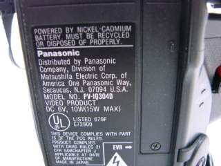 Panasonic VHS C Palmcorder X12 Video Camera Maxell 8mm Tape+ Bag PVL5 