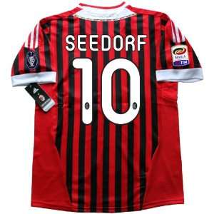 New Soccer Jersey Seedorf # 10 Ac Milan Home Football Shirt 2011 12 