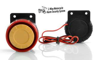 Way Motorcycle Alarm Security System Audio and visual alarm signals 