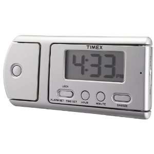   Inc Silver Multi Function Travel Alarm Clock T115S: Home & Kitchen