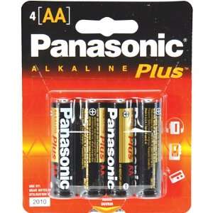  Panasonic AA Alkaline Plus Battery Retail Pack   4 Pack 
