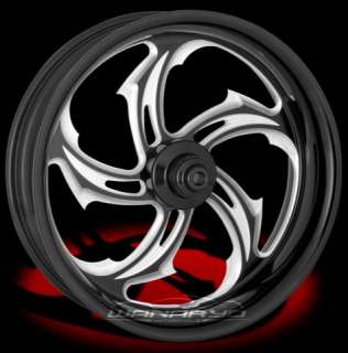 BLACK PERFORMANCE MACHINE RIVAL FRONT WHEEL & TIRE FOR HARLEY FAT BOY 