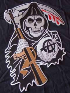 SONS OF ANARCHY GRIM REAPER 11 INCH PATCH BIKER PATCH  