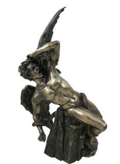 Fallen Angel Lucifer Bronzed Finish Statue  