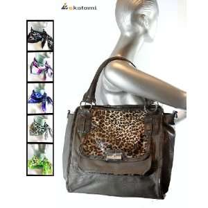  Grey Leopard Print Lady Purse Shoulder Bag HP Touchpad Tablet 