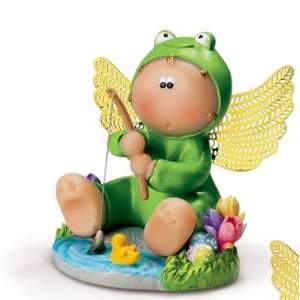  Angel Cheeks Spring Figurine  Frog