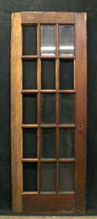 60x 79 Pair Antique French Interior Birch Doors 30 Windows Beveled 