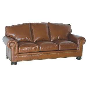   Designer Style Traditional Three Seat Leather Sofa