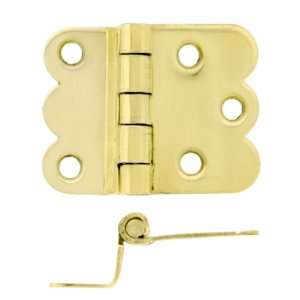  Pair of Hoosier Offset Cabinet Hinges in Unlacquered Brass 