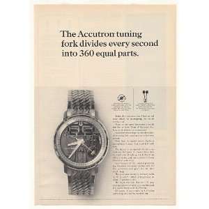 1965 Bulova Accutron Spaceview Model H Watch Print Ad 