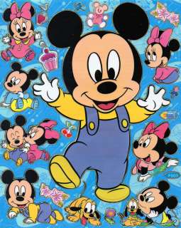Disney BABY MICKEY & MINNIE 19 Cute Stickers Decal (Big Mickey)  