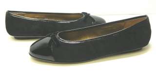 Aqua MIUBELLA Black Suede Flats Shoes Woman Sz 38.5 Eu  