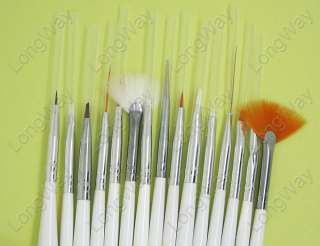 15 X Nail Art Design Brush Set Painting Pen Nail Tips  