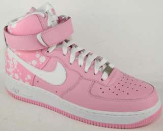 NIKE AIR FORCE 1 AF1 HIGH NEW Womens Pink Flowers Floral Shoes Size 9 