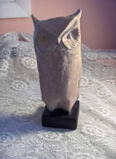 Vintage Art Deco Owl Clay Sculpture Austin Products Inc. Artist George 