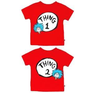  Bumkins Dr. Seuss Thing 1/2 Toddler Tee Shirt Combo (12 