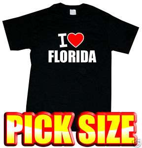 Love FLORIDA T Shirt State Pride Travel Tee USA FL  