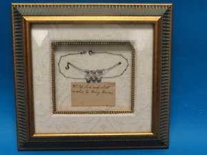 ANTIQUE BABY STERLING JEWELRY SET * FRAMED  