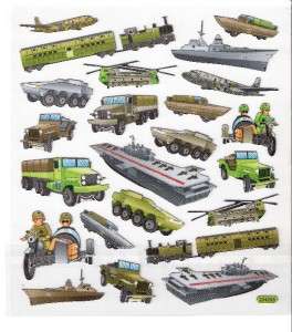 Military Army Transport Vehicle stickers Silver outline  