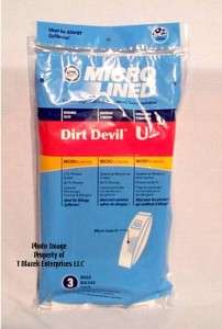 Dirt Devil Royal Type U Vacuum Cleaner 3 pack of Bags  