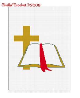 Bible Cross Christian Afghan Crochet Pattern Graph  