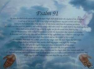 PSALM 91 CHRISTIAN BIBLE VERSE GIFT GODS HANDS  
