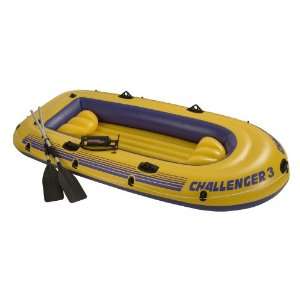 Intex 68370E Challenger 3 Person Inflatable Boat Set  